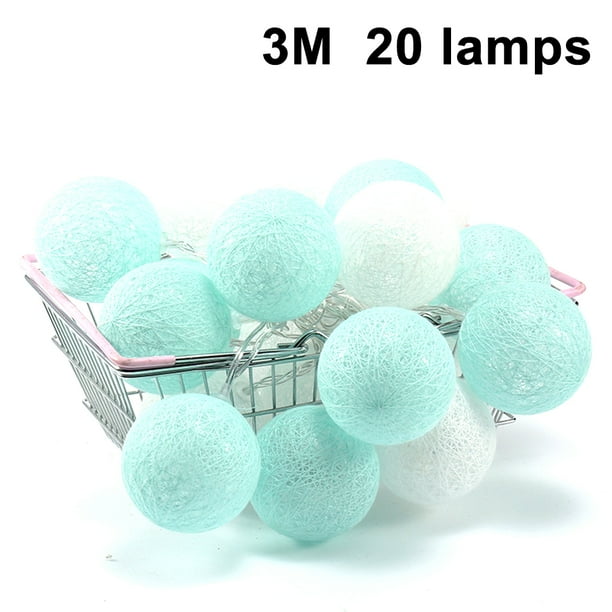 LED Ball String Fairy Lights Battery Operated Christmas Wedding Party Decor